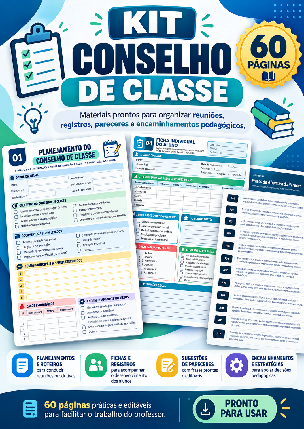 Capa do Kit Conselho de Classe — 60 páginas
